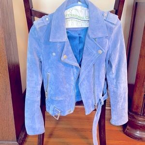 BLANKNYC Blue Suede Jacket